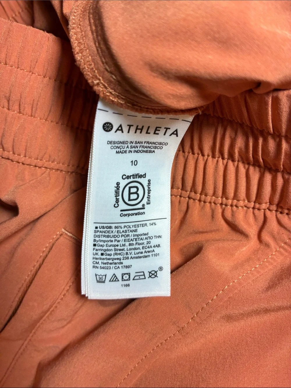 Athleta Arrival Midi Skirt Size 10 Orange Elastic Waistband - Picture 7 of 10
